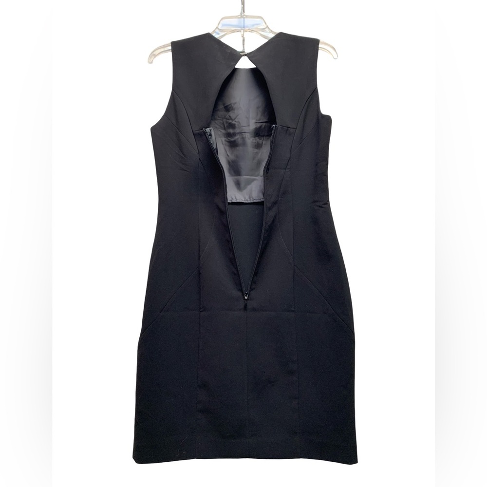 H&M Black Sleeveless Mini Dress with Beaded Neckline Accent - Picture 4 of 9